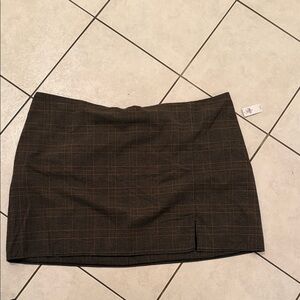 Old Navy Brown Checkered Pencil Skirt